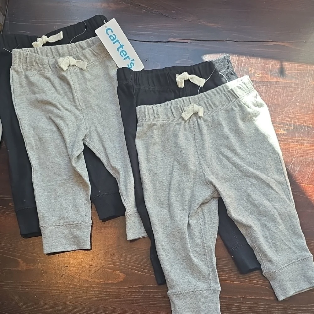 Carter's Kids Gray and Black Joggers Set